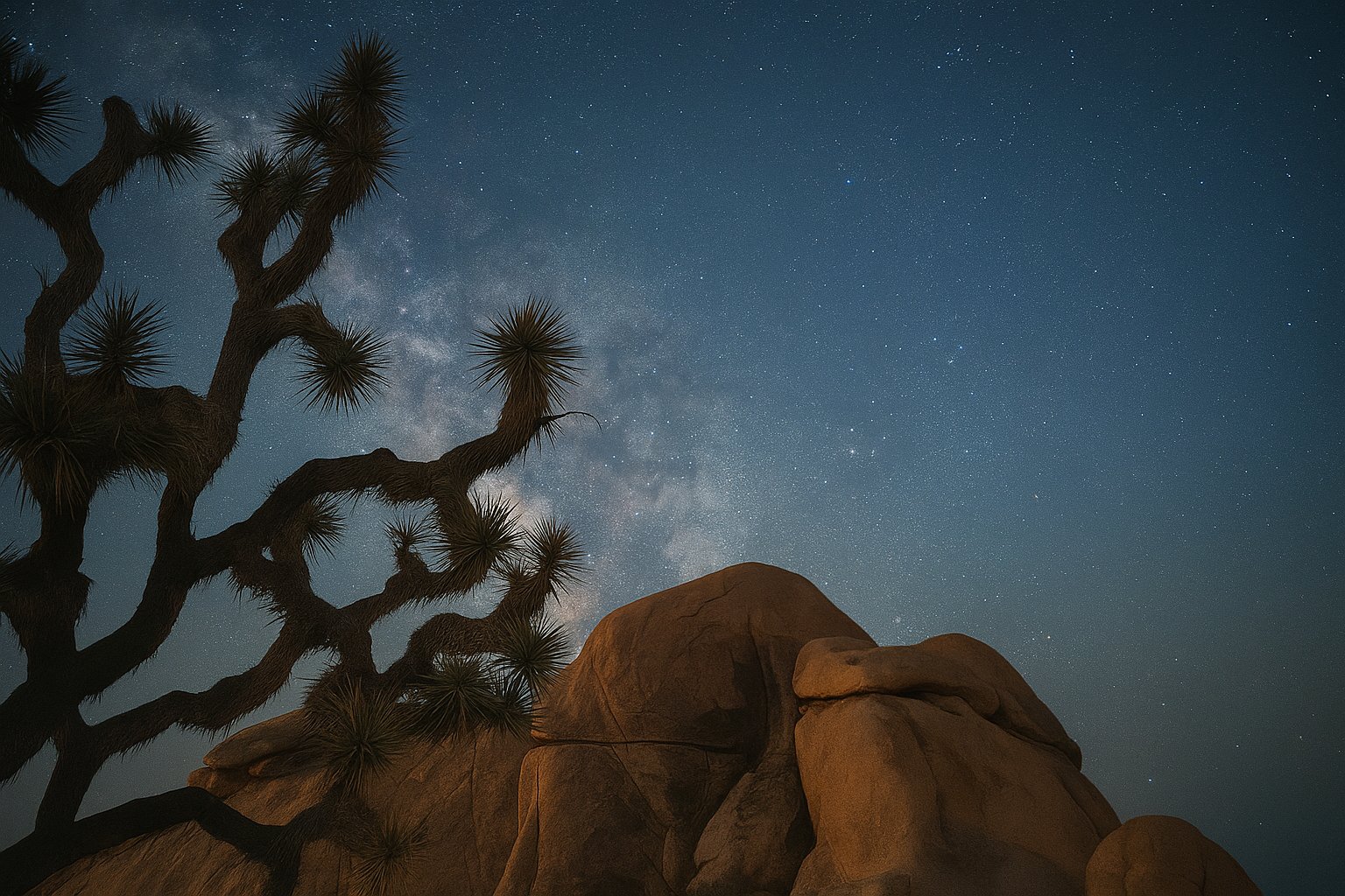 Joshua Tree under the Milky Way